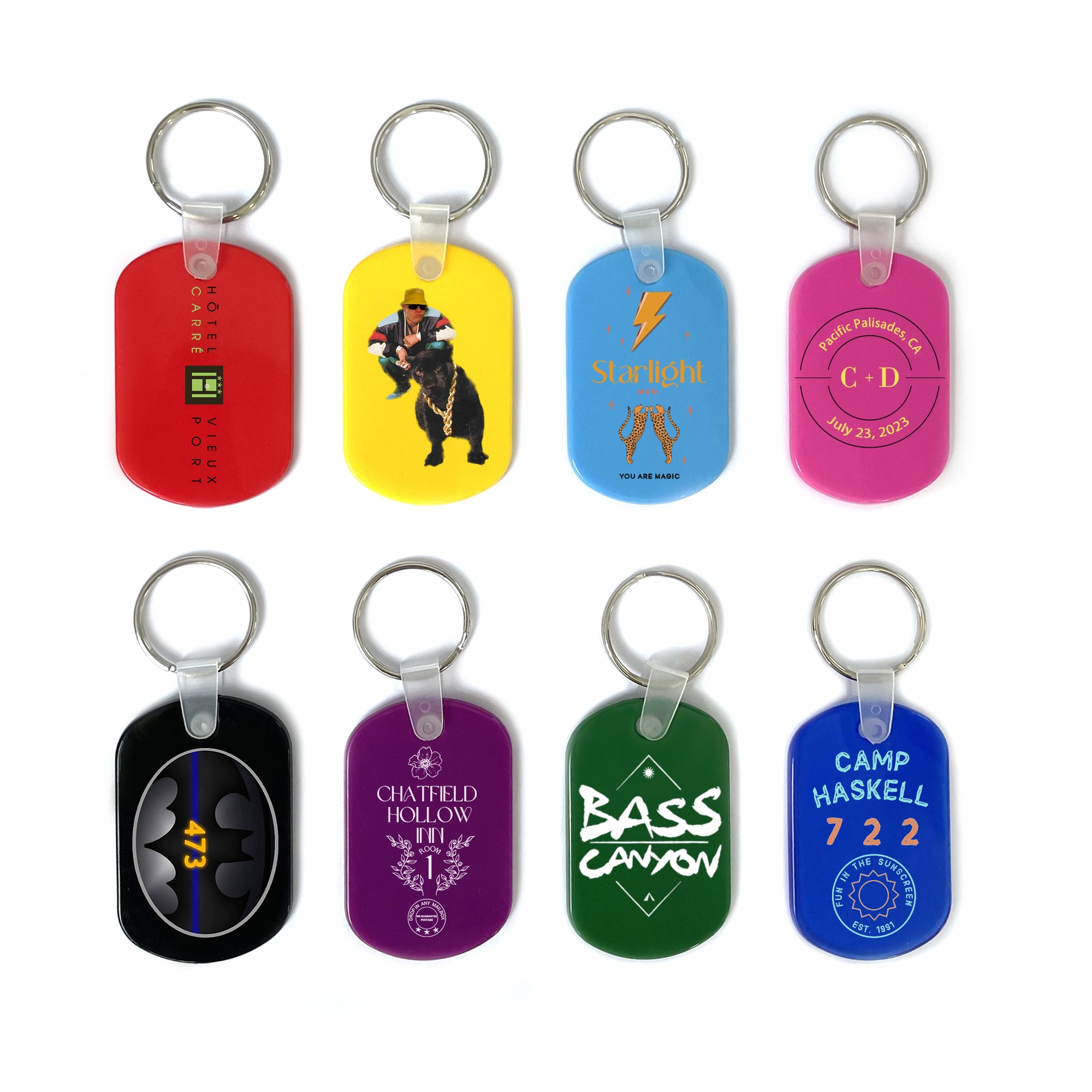 Custom Keychains PVC/Plastic Keyring Promotionals