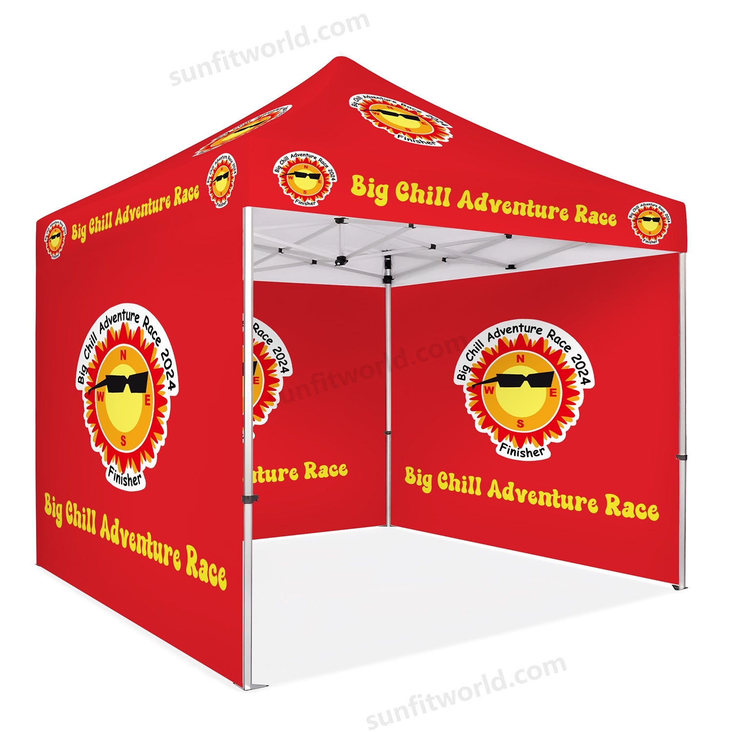 Custom Canopy Tent With Back Wall & Side Walls