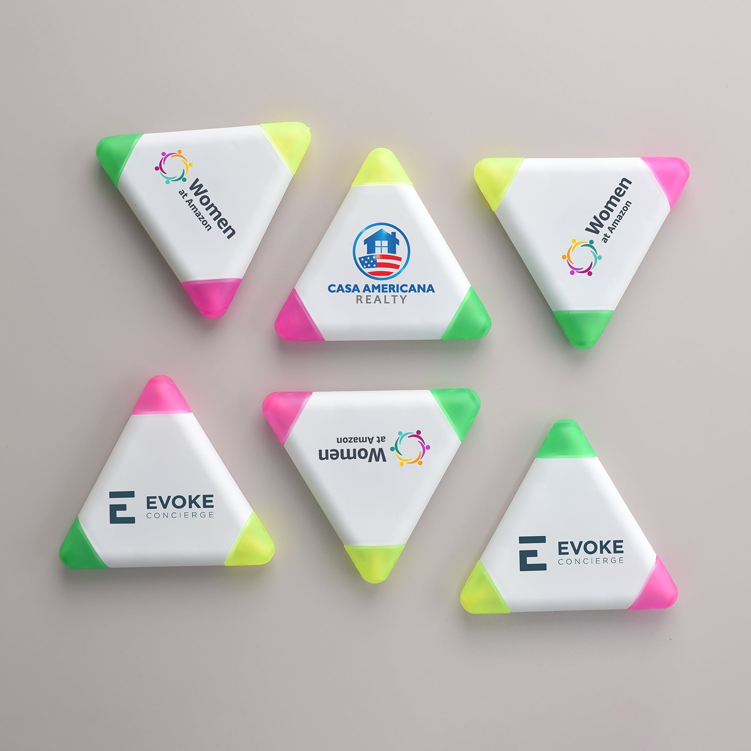 Wholesale Custom Promotional Printed Triangle Highlighter Pens