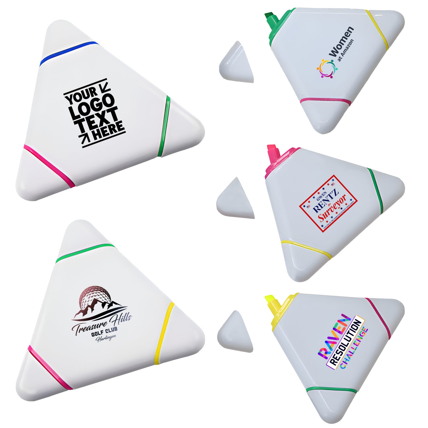 Custom Branded Promotional Triangle Highlighter Pens with Your Logo