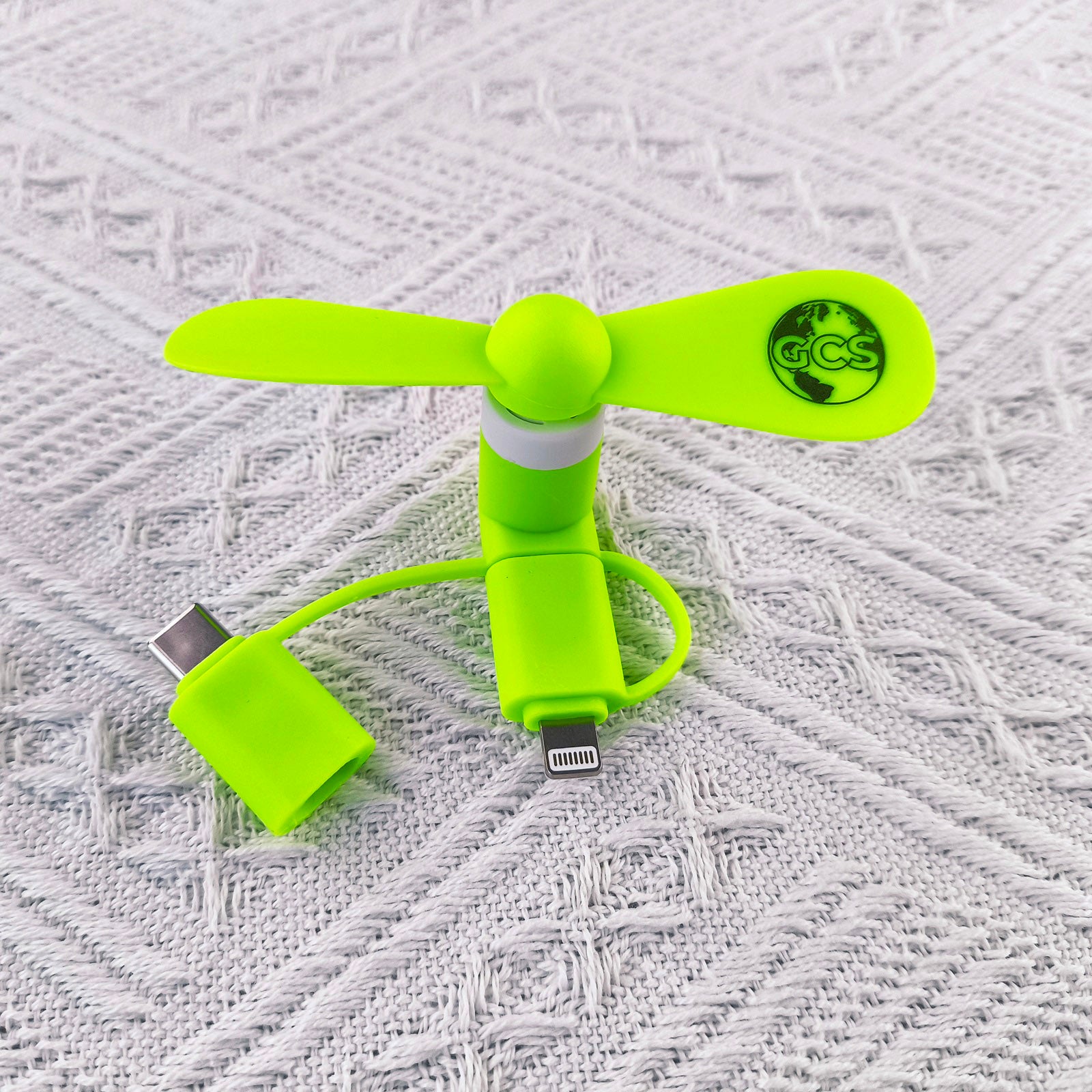 Custom 3 in 1 Handheld Fan For iPhone & Android & Type-C