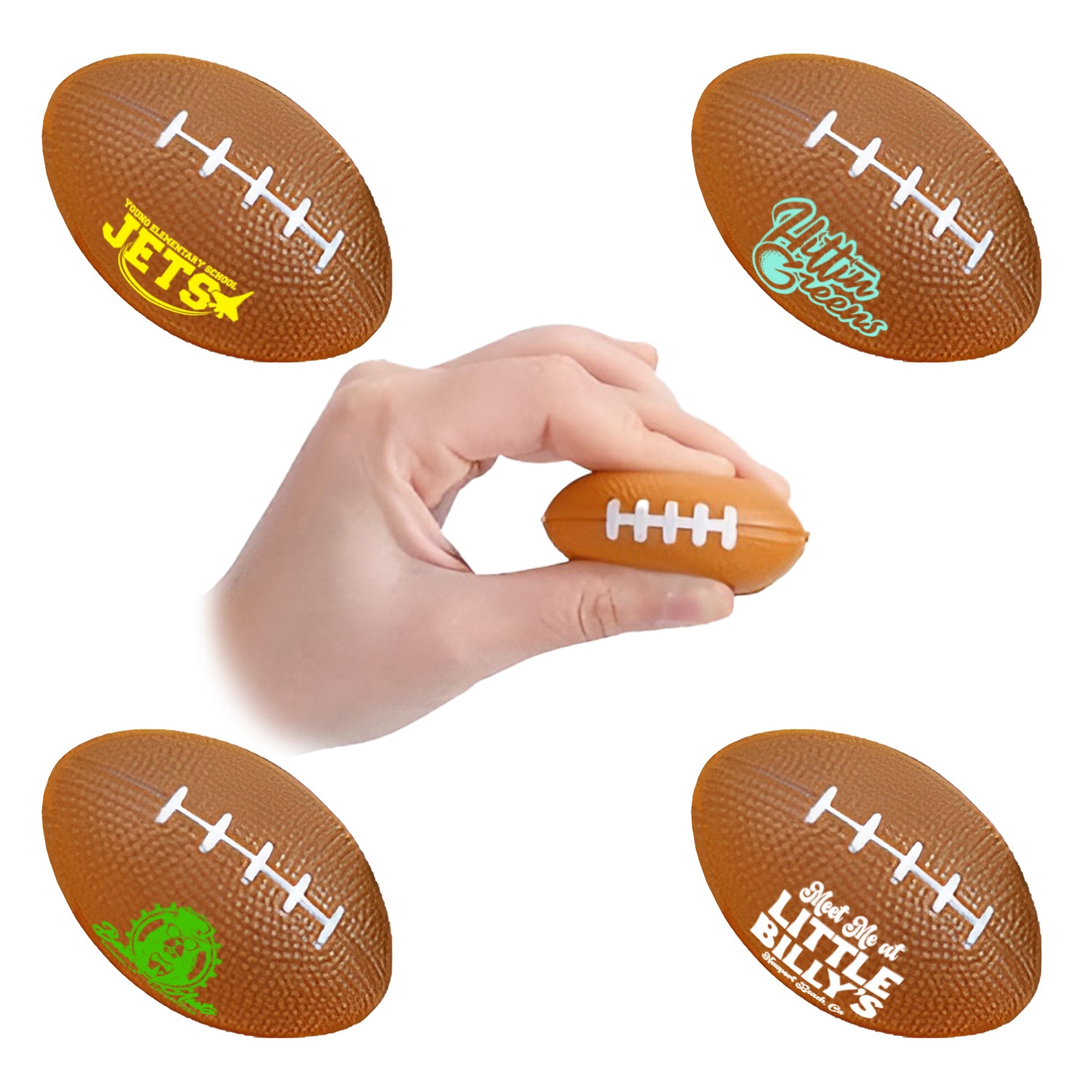 Custom Mini Sports Ball with Logo Football Baseball Stress Reliever