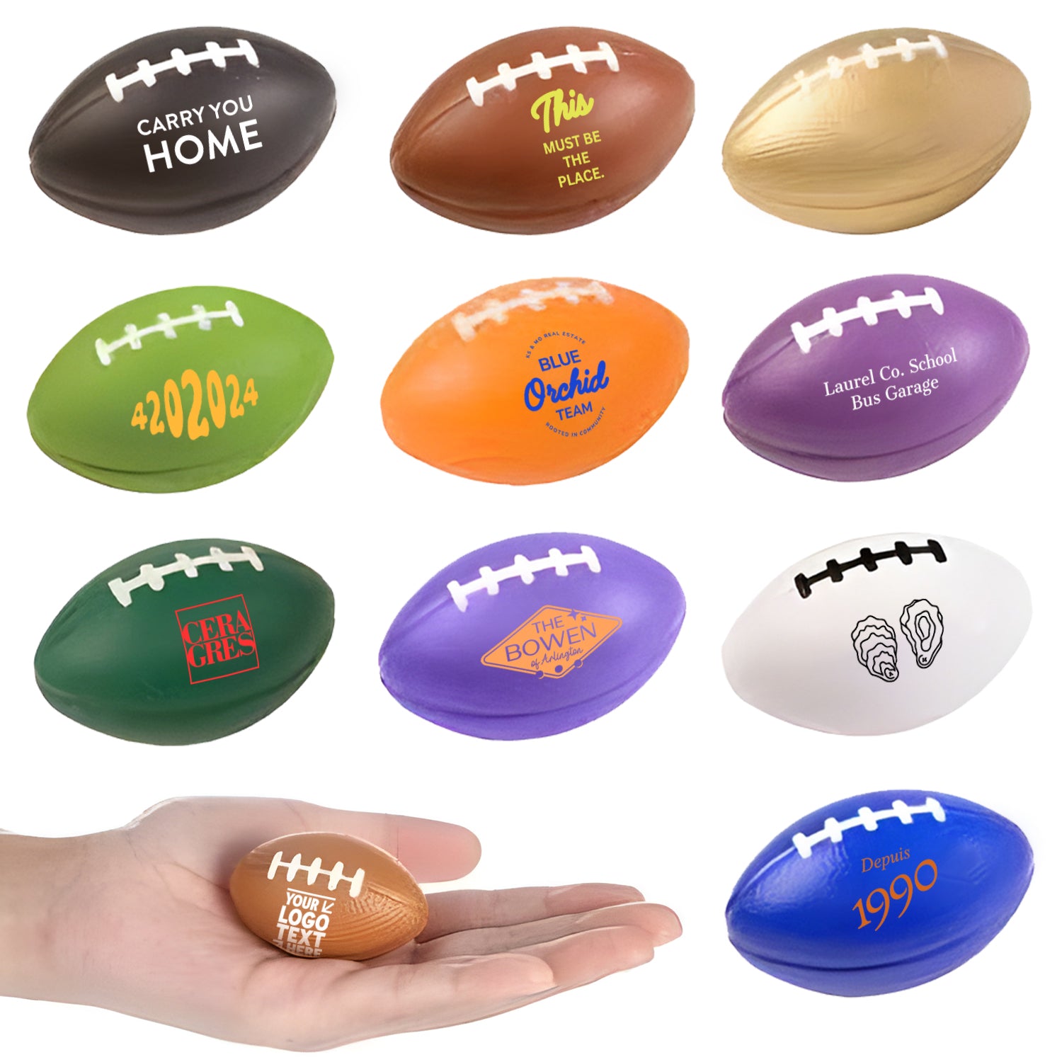 Custom Logo Stress Sports Balls Promotional Football Stress Relievers