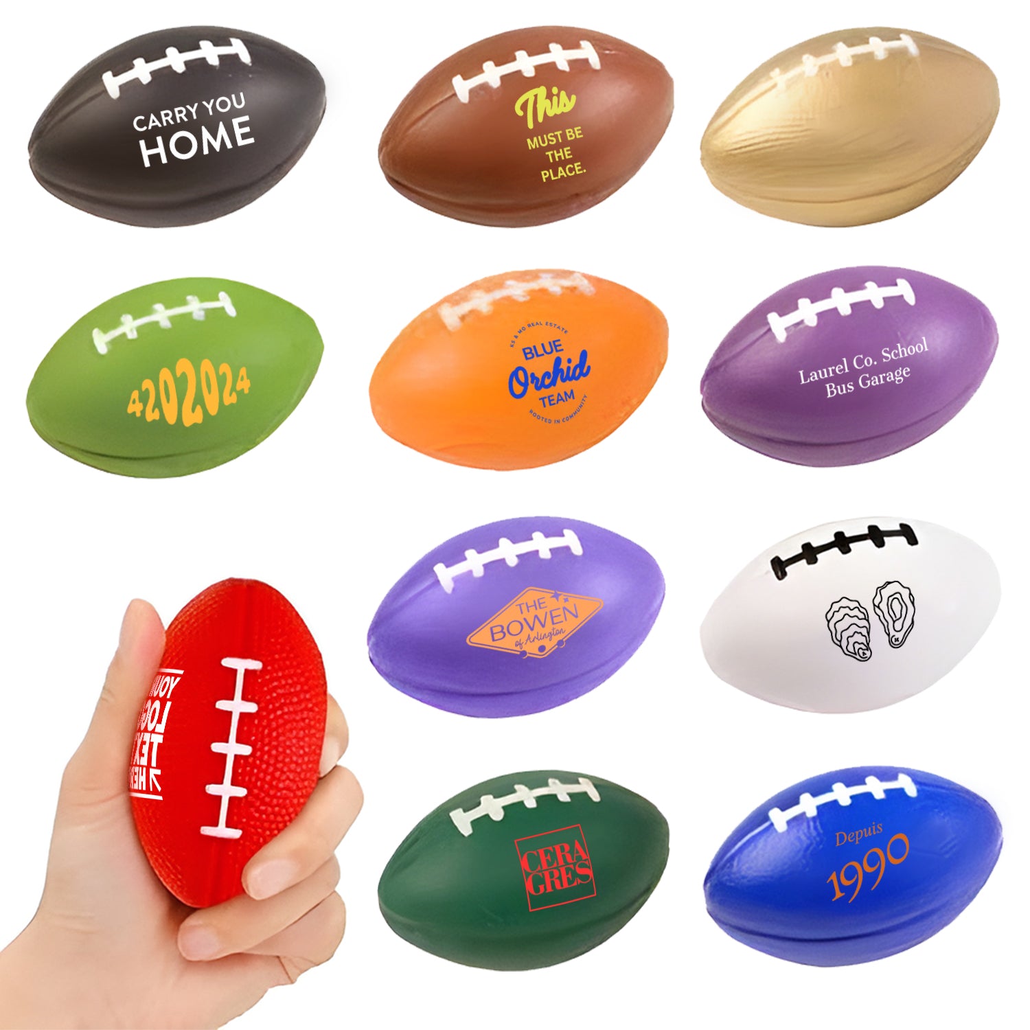 Custom Logo Stress Sports Balls Promotional Football Stress Relievers