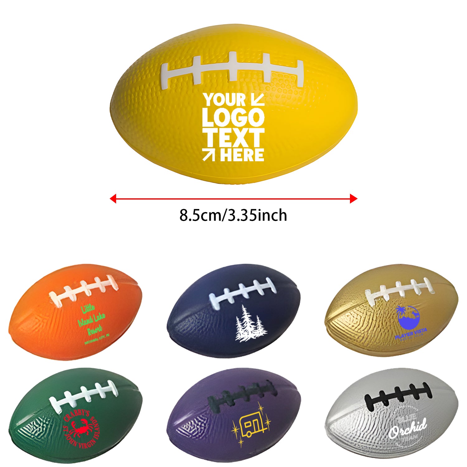 Custom Logo Stress Sports Balls Promotional Football Stress Relievers