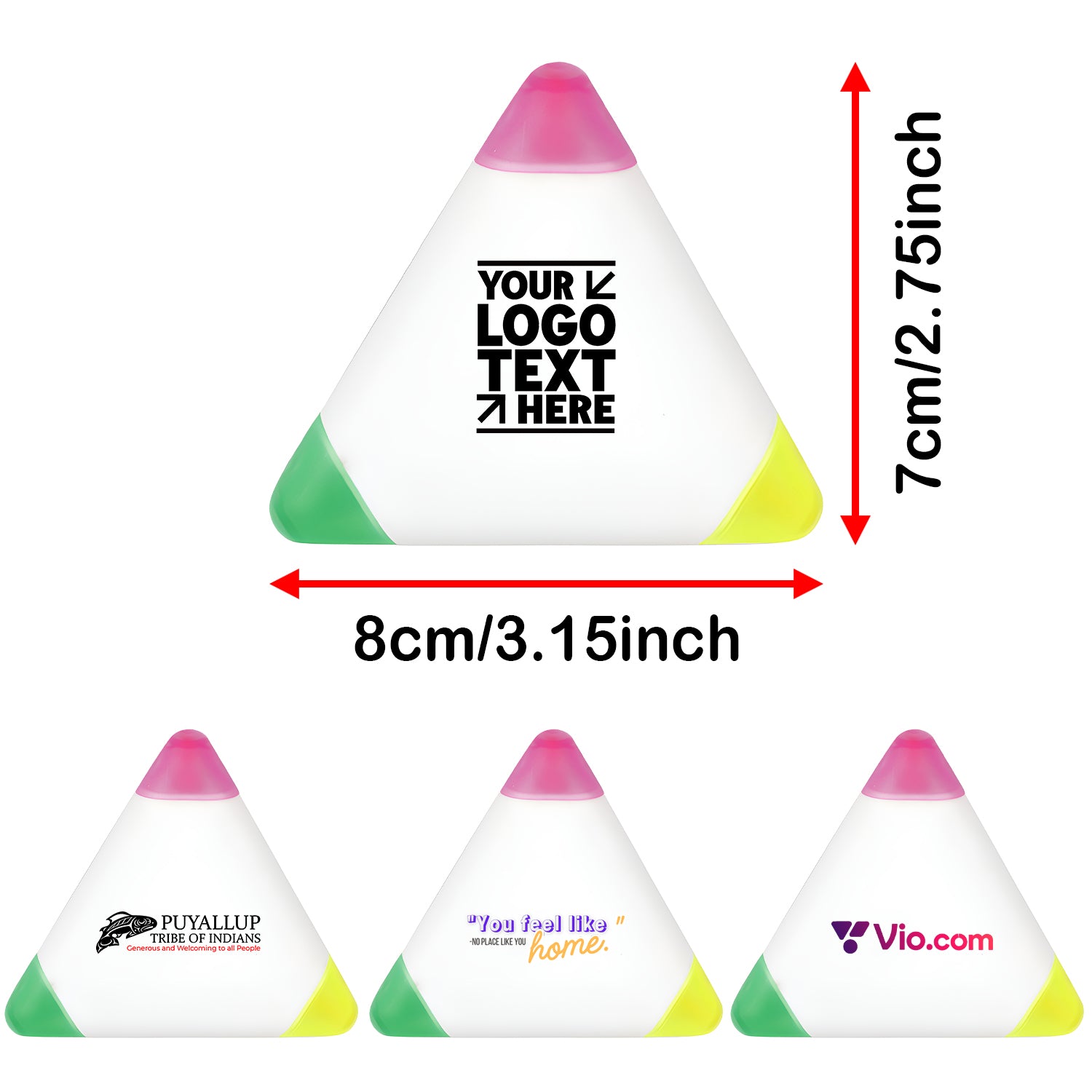 Wholesale Custom Promotional Printed Triangle Highlighter Pens