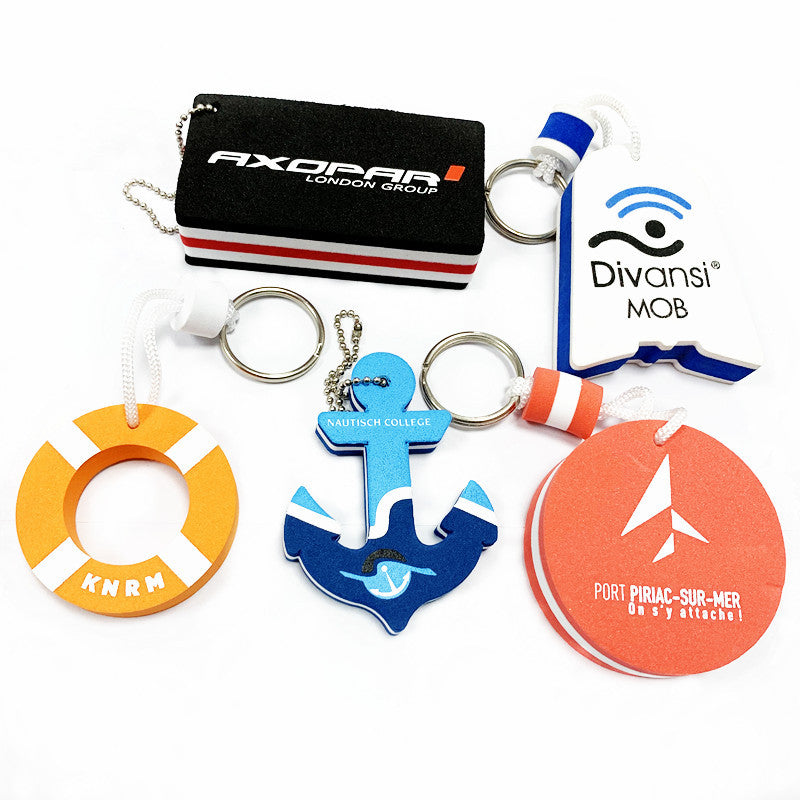 Wholesale Custom Shape Printed EVA Foam Floating Keychain with Your Logo