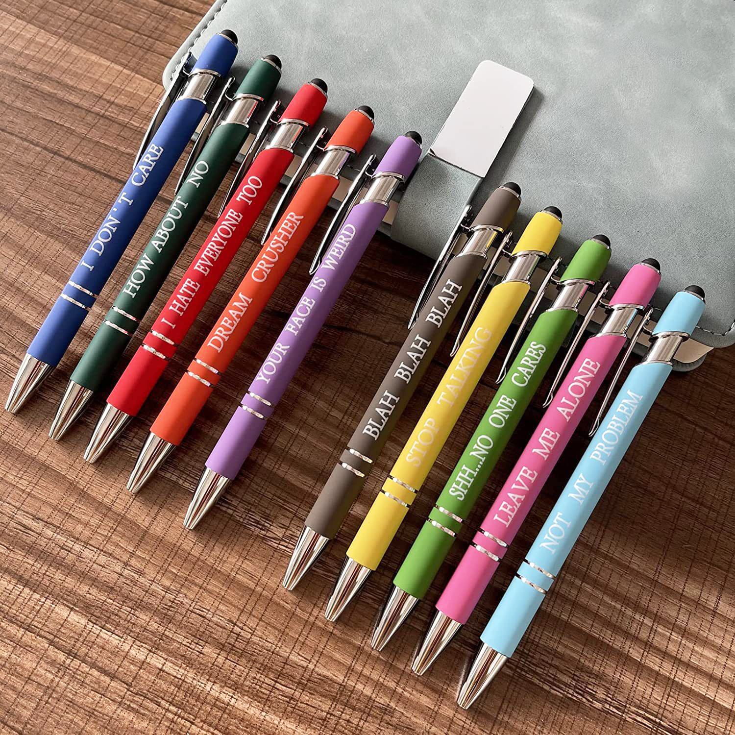 Metallic Cirrus Stylus Pen with Grip & Custom Personalized Pens For Office