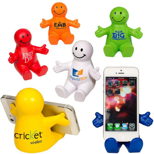 50pcs Smile Face Stress Reliever Phone Holders Happy Dude Phone Stand