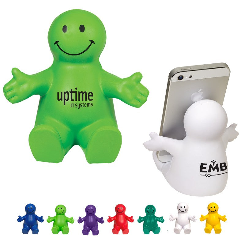 Smile Face Stress Relief Phone Holders Happy Dude Phone Stand Stress Reliever