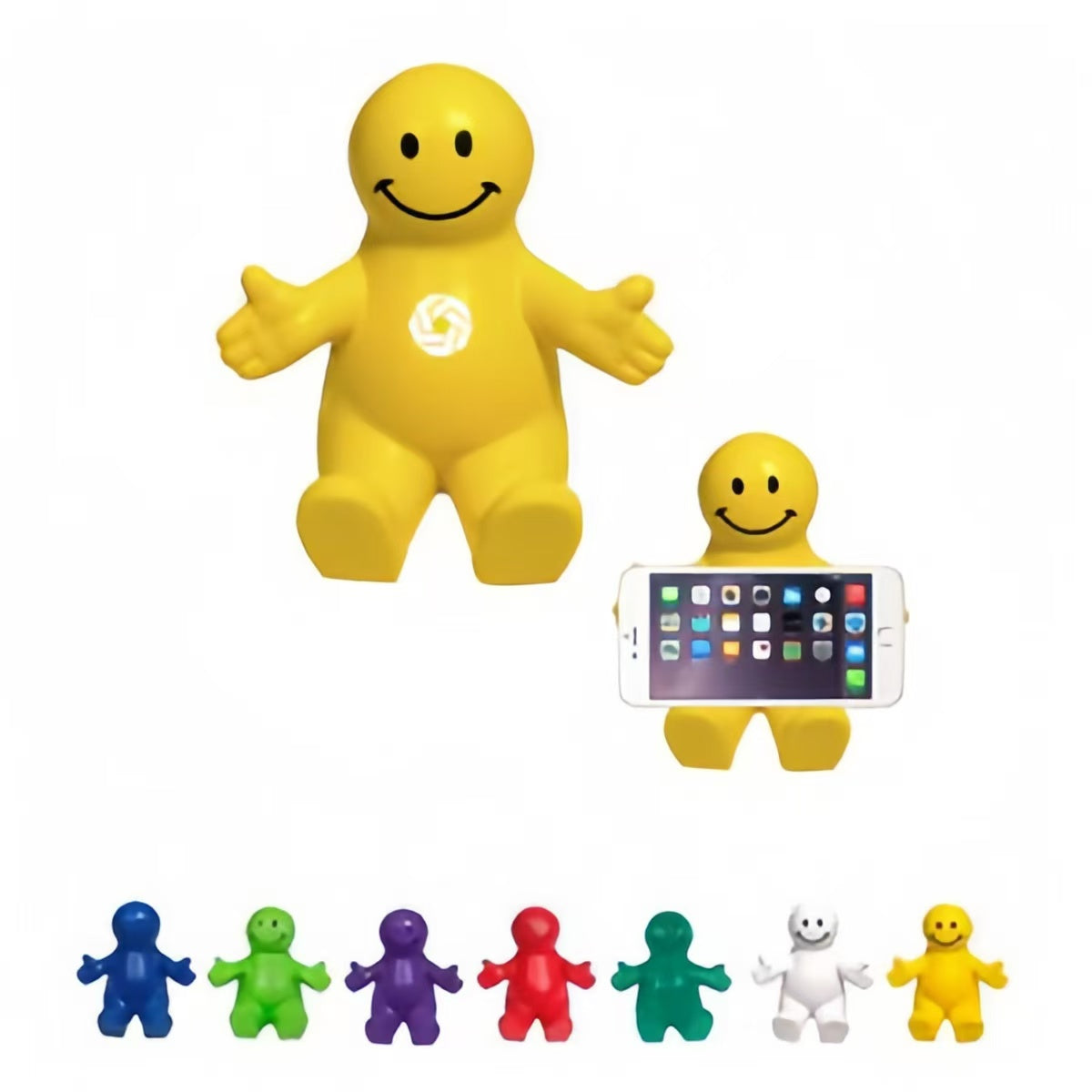 50pcs Smile Face Stress Reliever Phone Holders Happy Dude Phone Stand