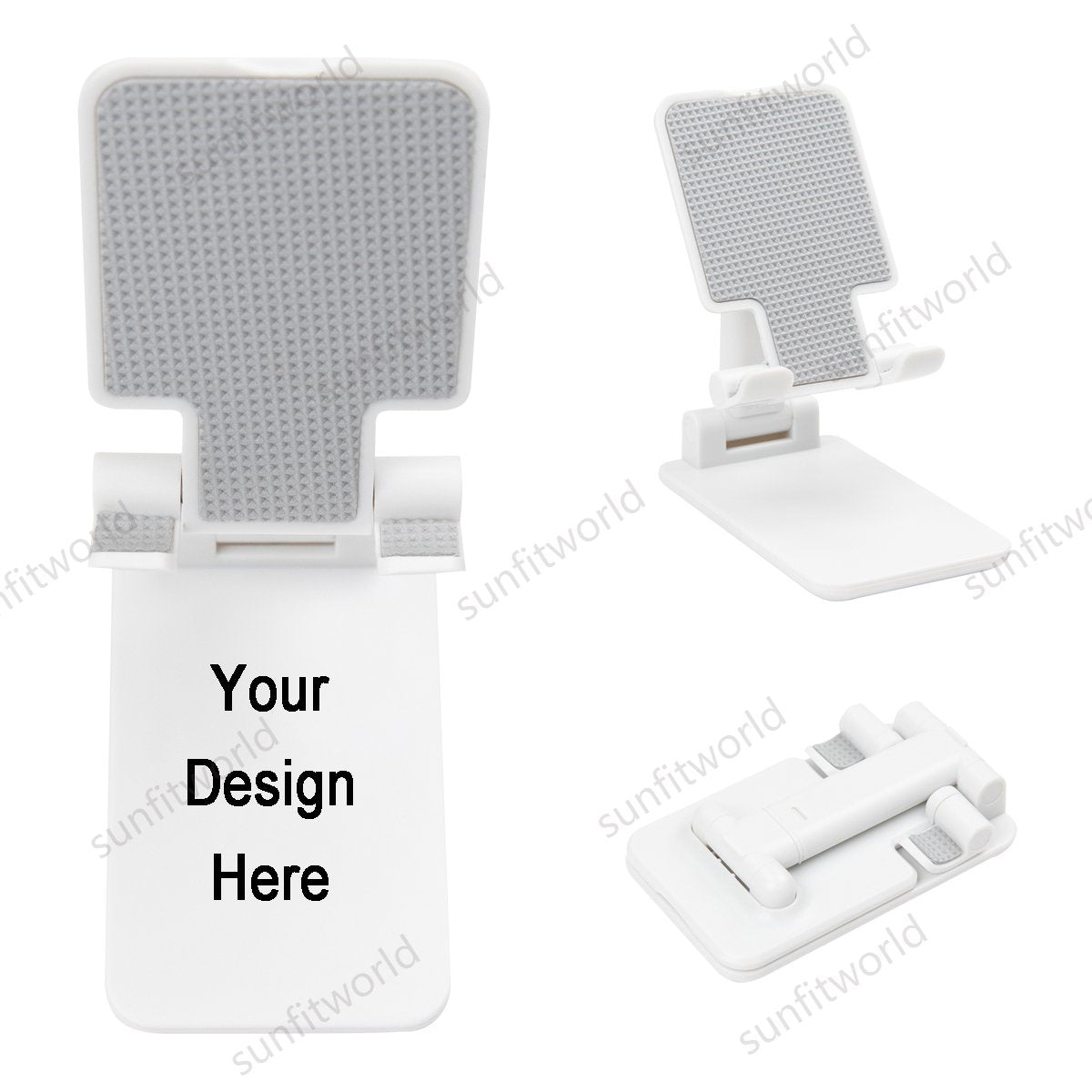 50 Bulk Fully Foldable & Height Adjustable Phone Holder with Logo