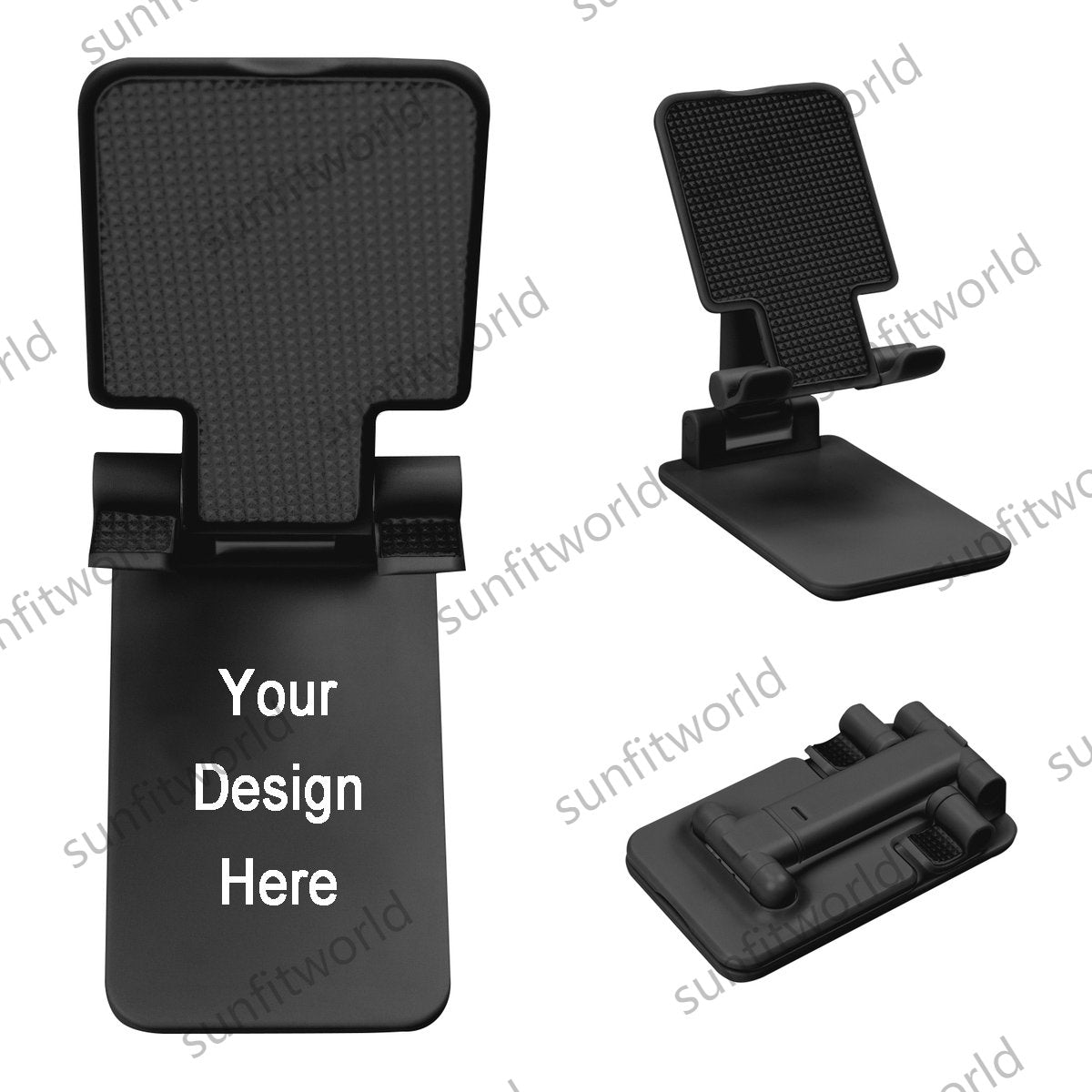 Fully Foldable & Height Adjustable Phone Holder | Custom Portable Phone Stand with logo