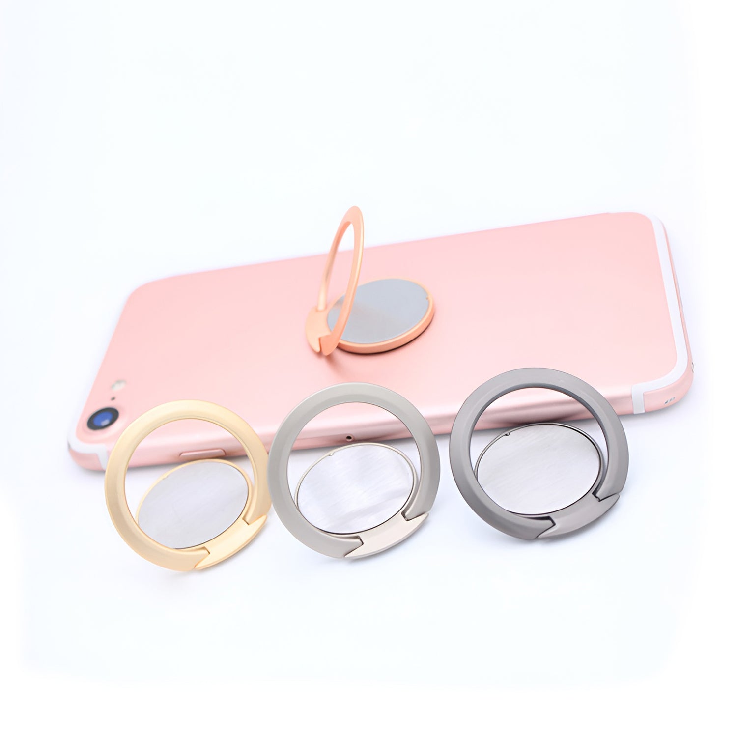 200Custom Ultra Thin Cell Phone Ring Stand | Metal Smartphone Ring Holder with Logo