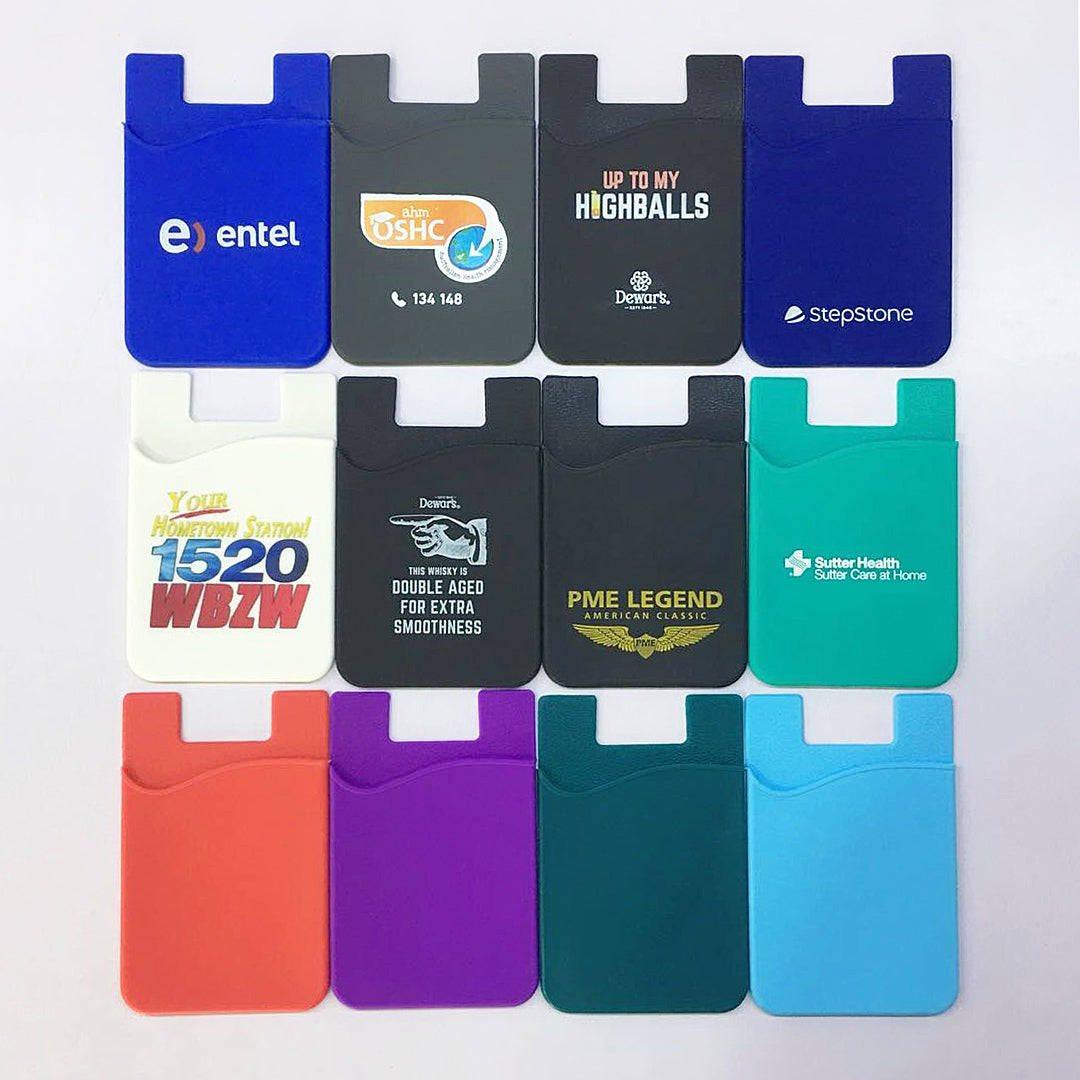 Bulk Custom Logo Silicone Phone Wallet, Silicone Case with Card Holder