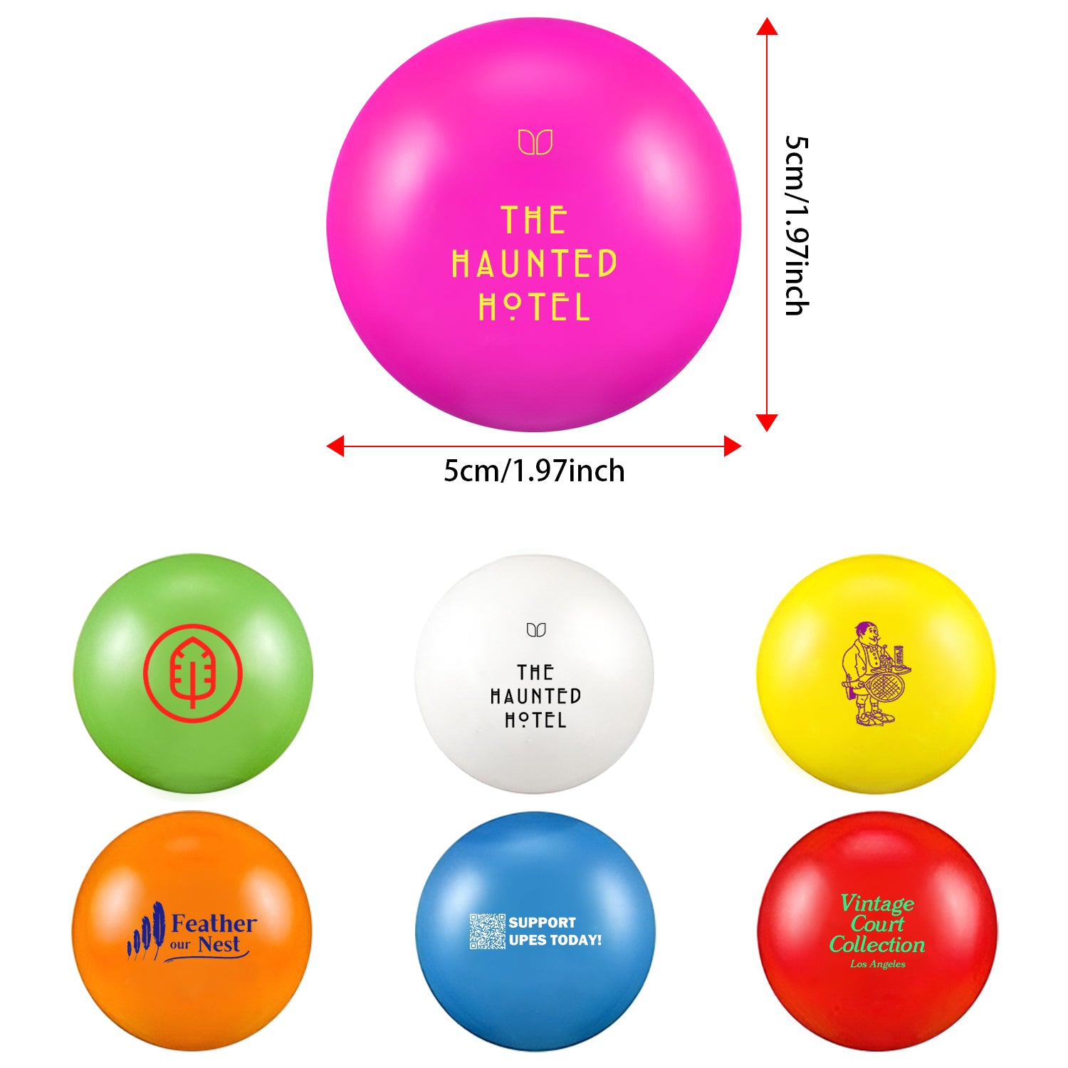 Custom Imprinted Balls High Bounce Round Foam Stress Reliever Balls