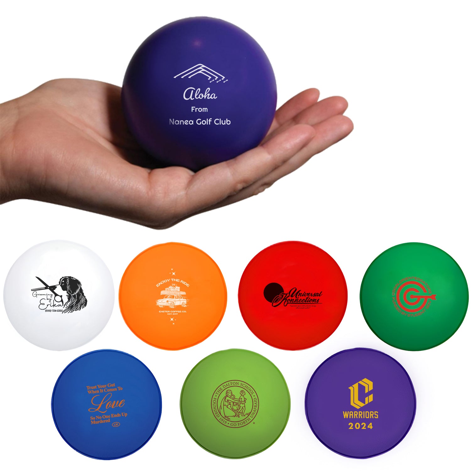 Custom Imprinted Balls High Bounce Round Foam Stress Reliever Balls