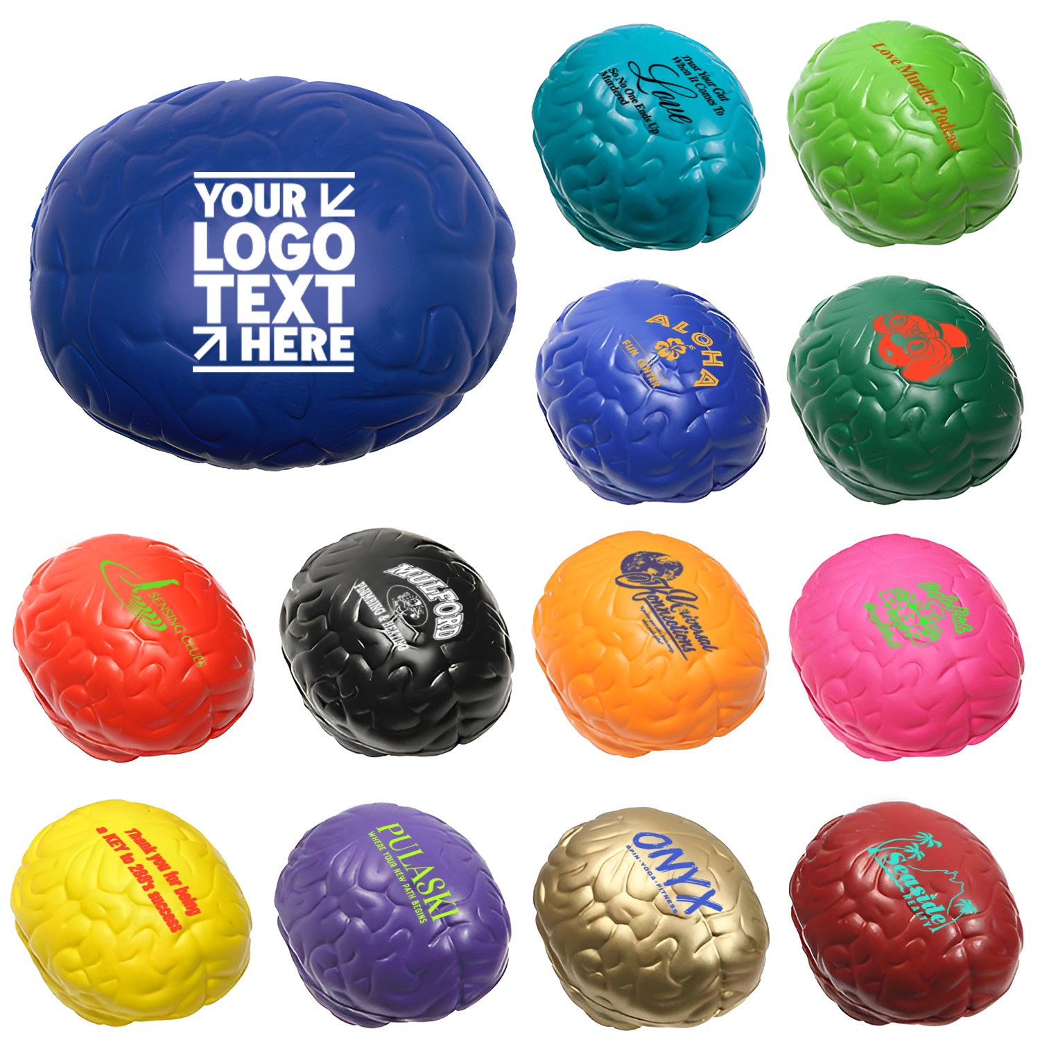 Custom Brain Stress Reliever with Logo Promotional Giant Brain Ball