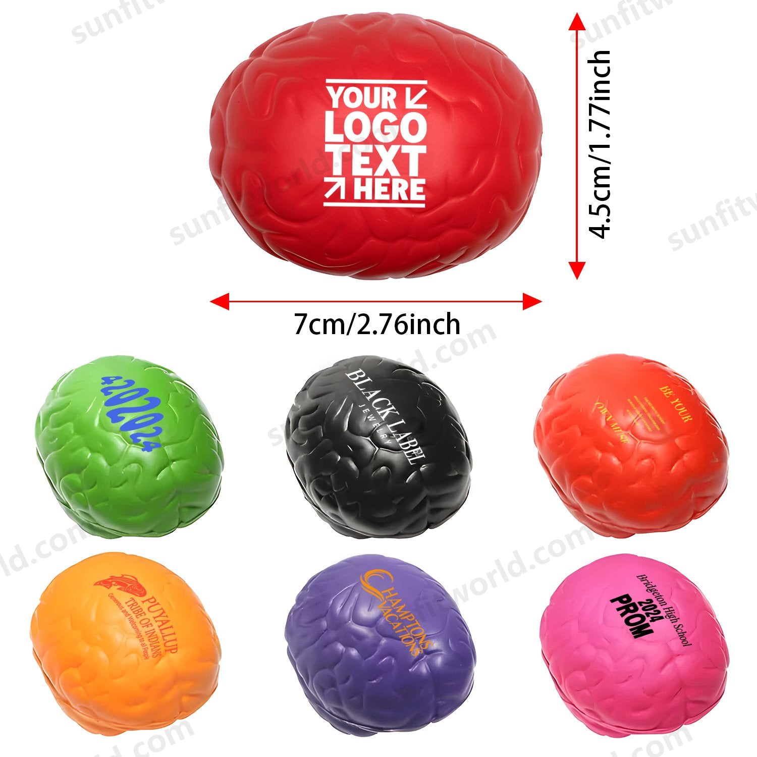 Custom Brain Stress Reliever with Logo Promotional Giant Brain Ball