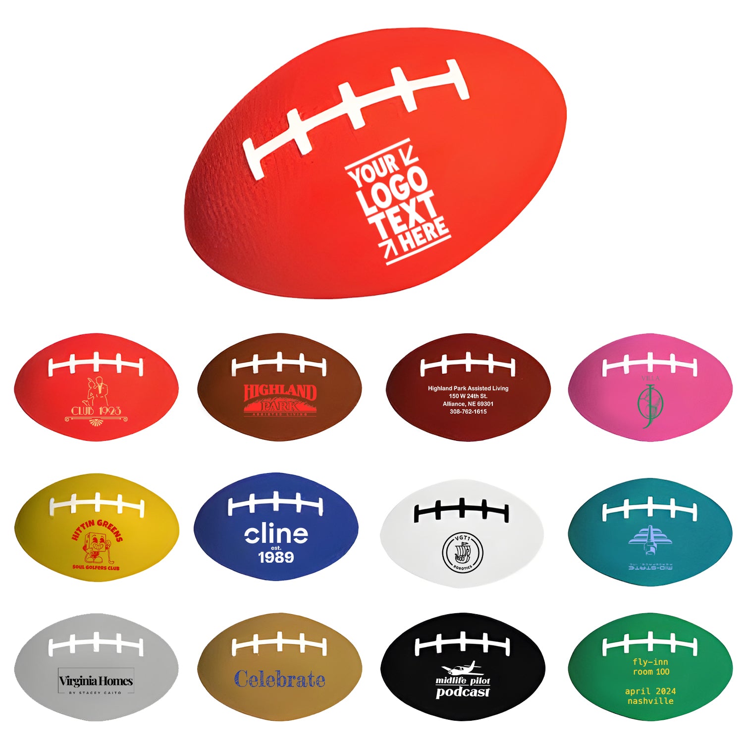 Custom Logo Stress Sports Balls Promotional Football Stress Relievers