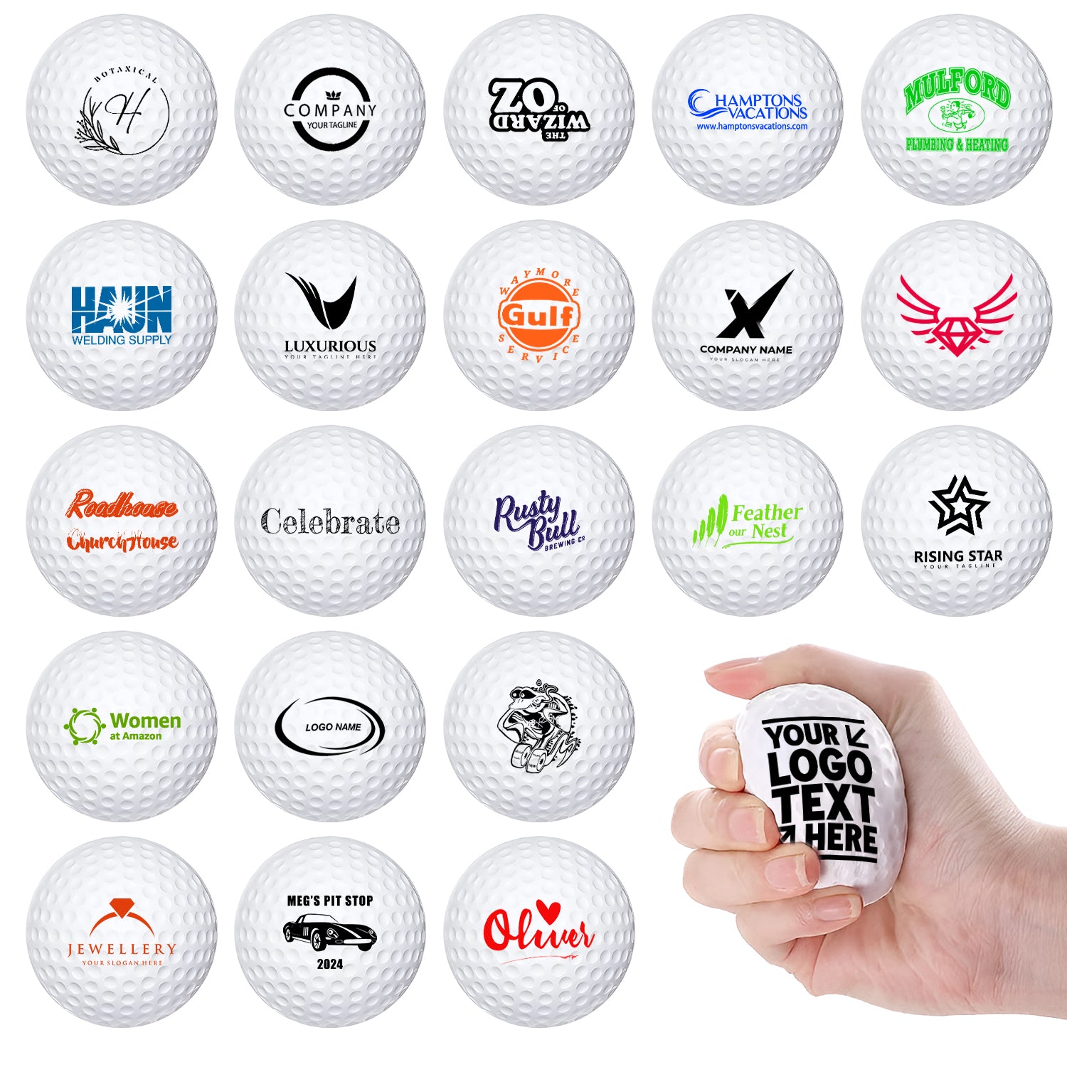 Bulk Golf Ball Stress Reliever Custom Sport Foam Ball For Promo Gifts